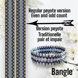 DIY Vertical Peyote Pattern - Bracelet DARK BROWN PRIMEROSE
