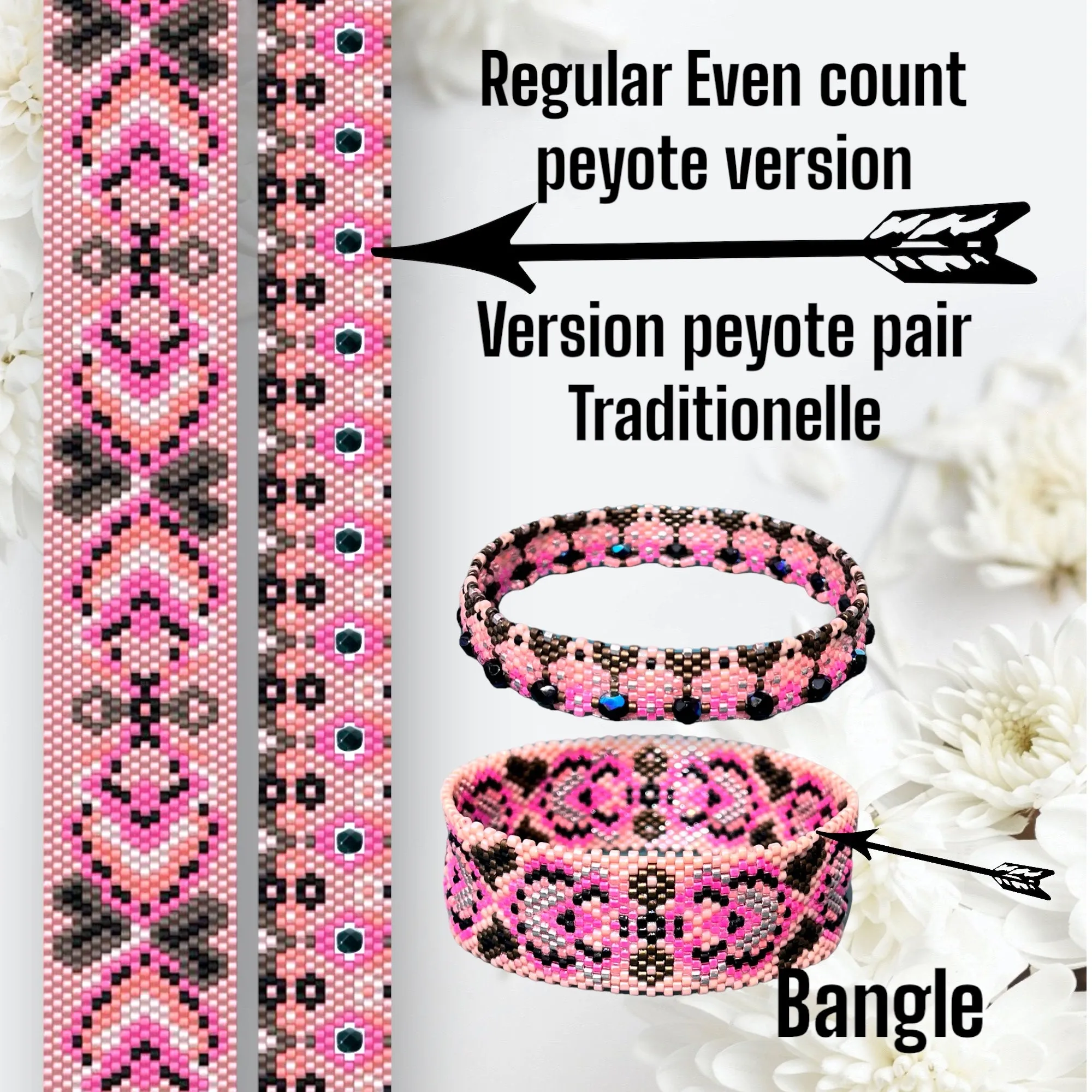 DIY Vertical Peyote Pattern - Bracelet MANDALAY