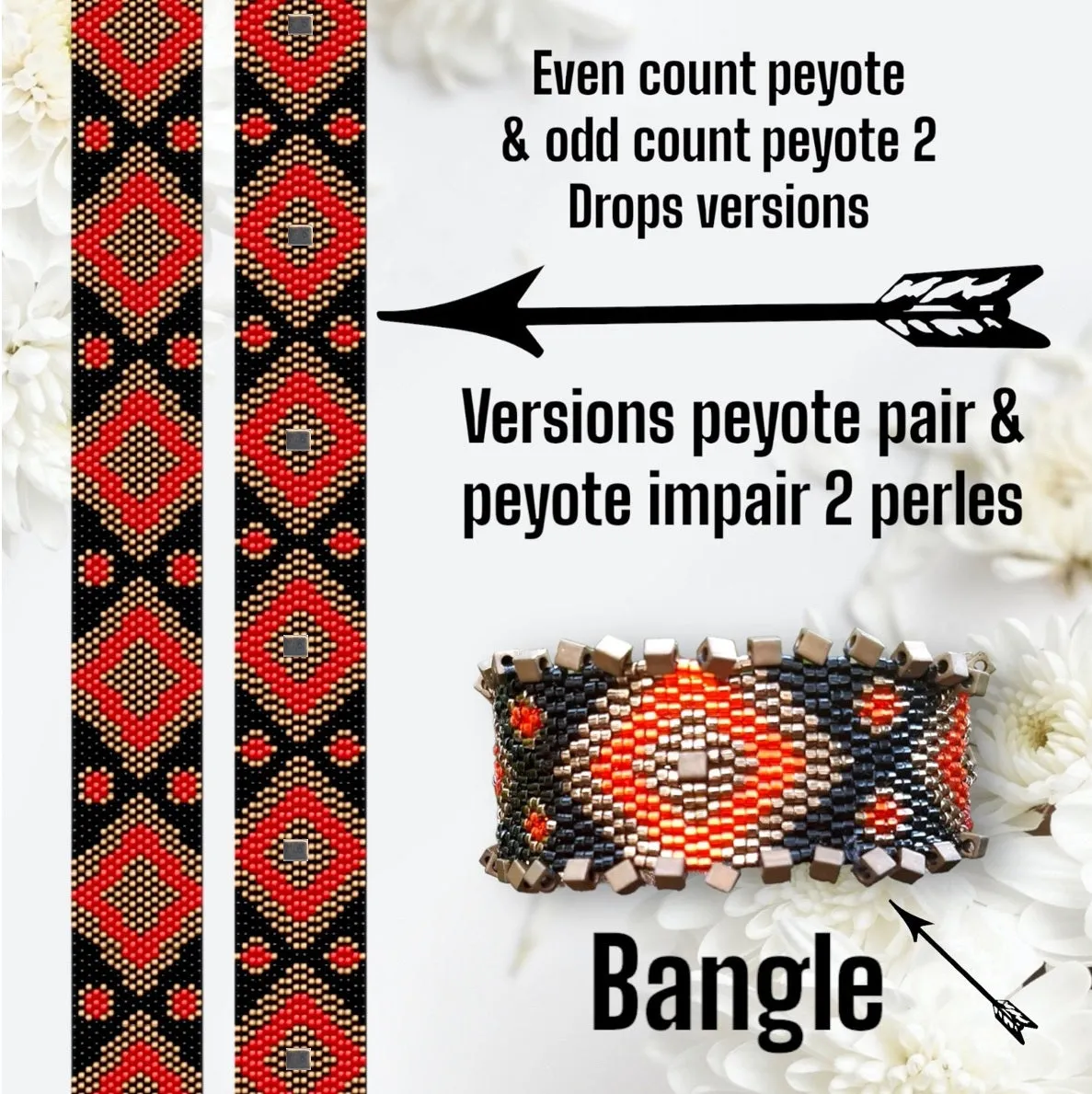 DIY Vertical Peyote Pattern - Bracelet MOLONO