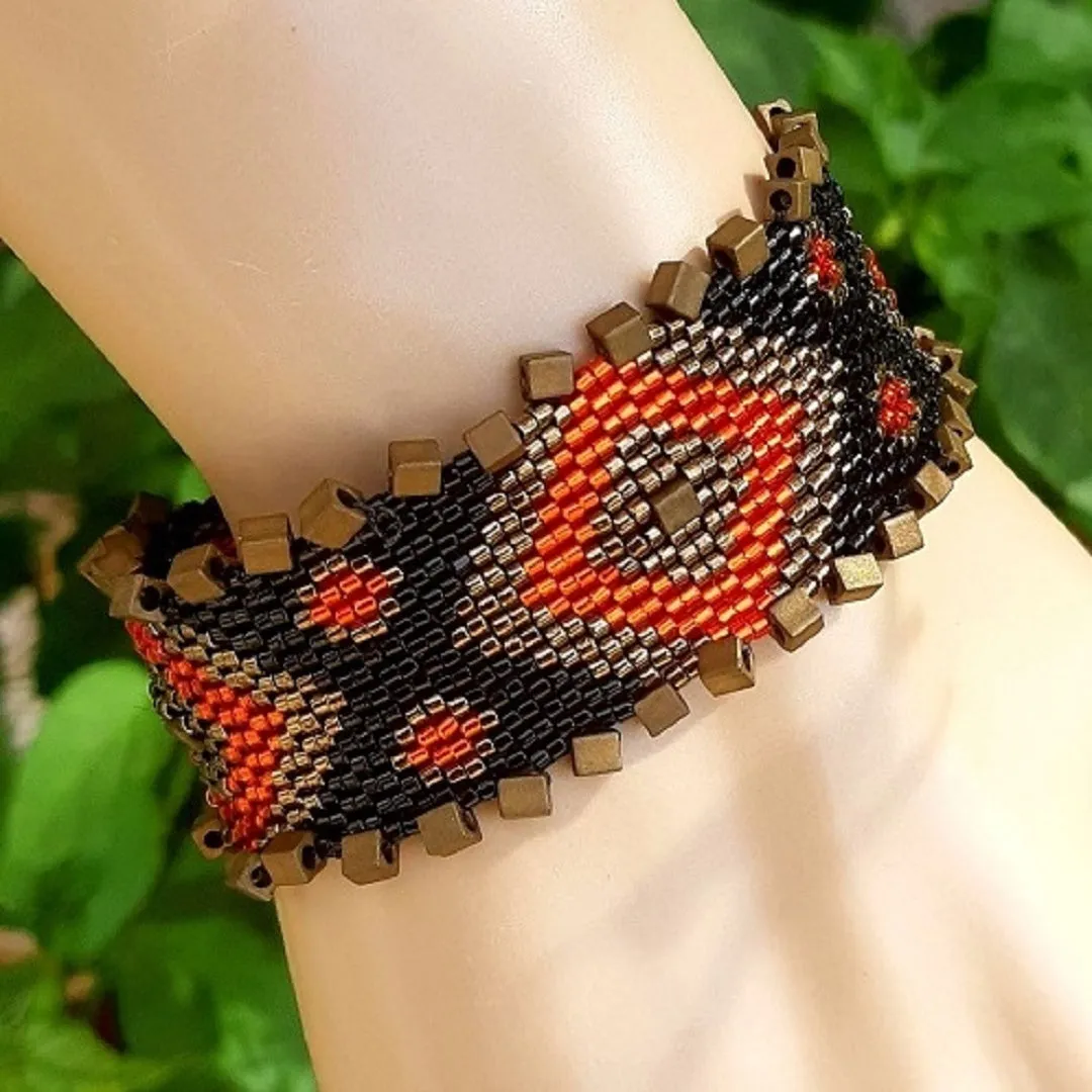 DIY Vertical Peyote Pattern - Bracelet MOLONO