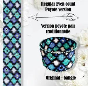 DIY Vertical Peyote Pattern - Bracelet MOROCCAN MELODY