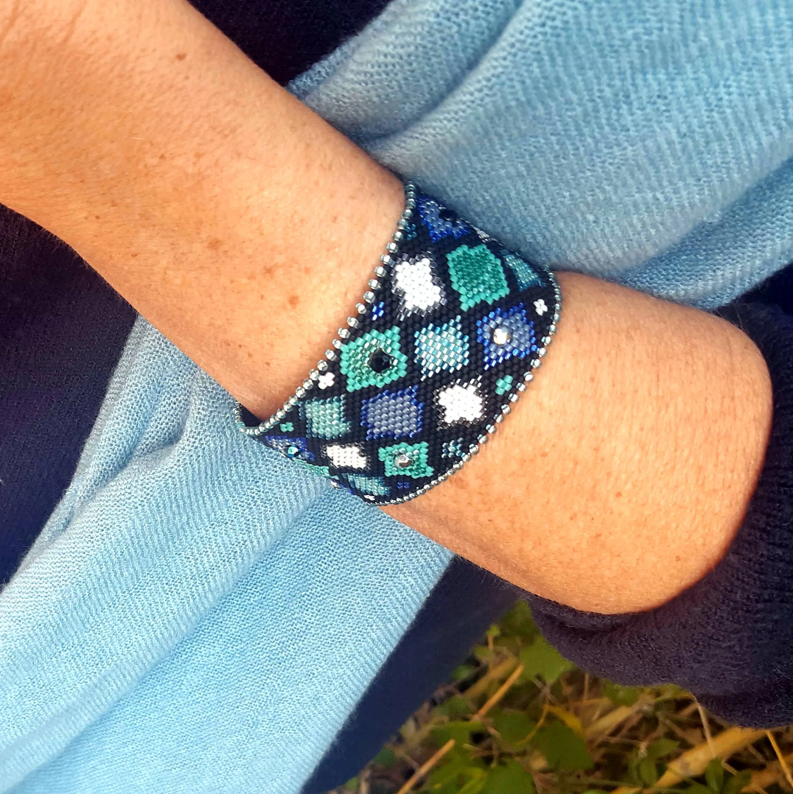 DIY Vertical Peyote Pattern - Bracelet MOROCCAN MELODY