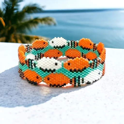 DIY Vertical Peyote Pattern - Bracelet SMALL FISH
