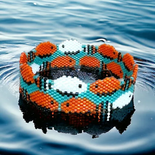 DIY Vertical Peyote Pattern - Bracelet SMALL FISH