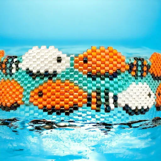DIY Vertical Peyote Pattern - Bracelet SMALL FISH