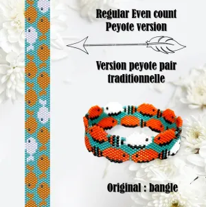 DIY Vertical Peyote Pattern - Bracelet SMALL FISH