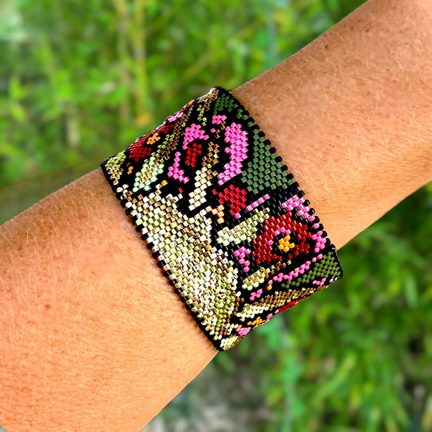 DIY Vertical Peyote Pattern - Bracelet SUN&FLOWER