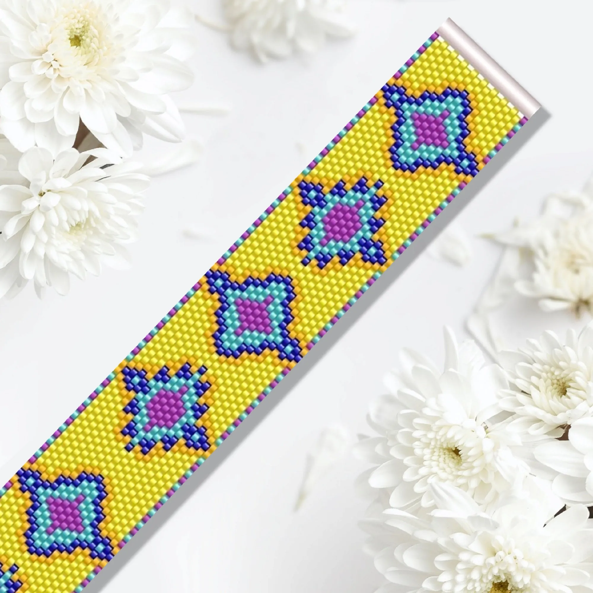 DIY Vertical Peyote Pattern - Bracelet SUNNY-1