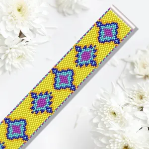DIY Vertical Peyote Pattern - Bracelet SUNNY-1