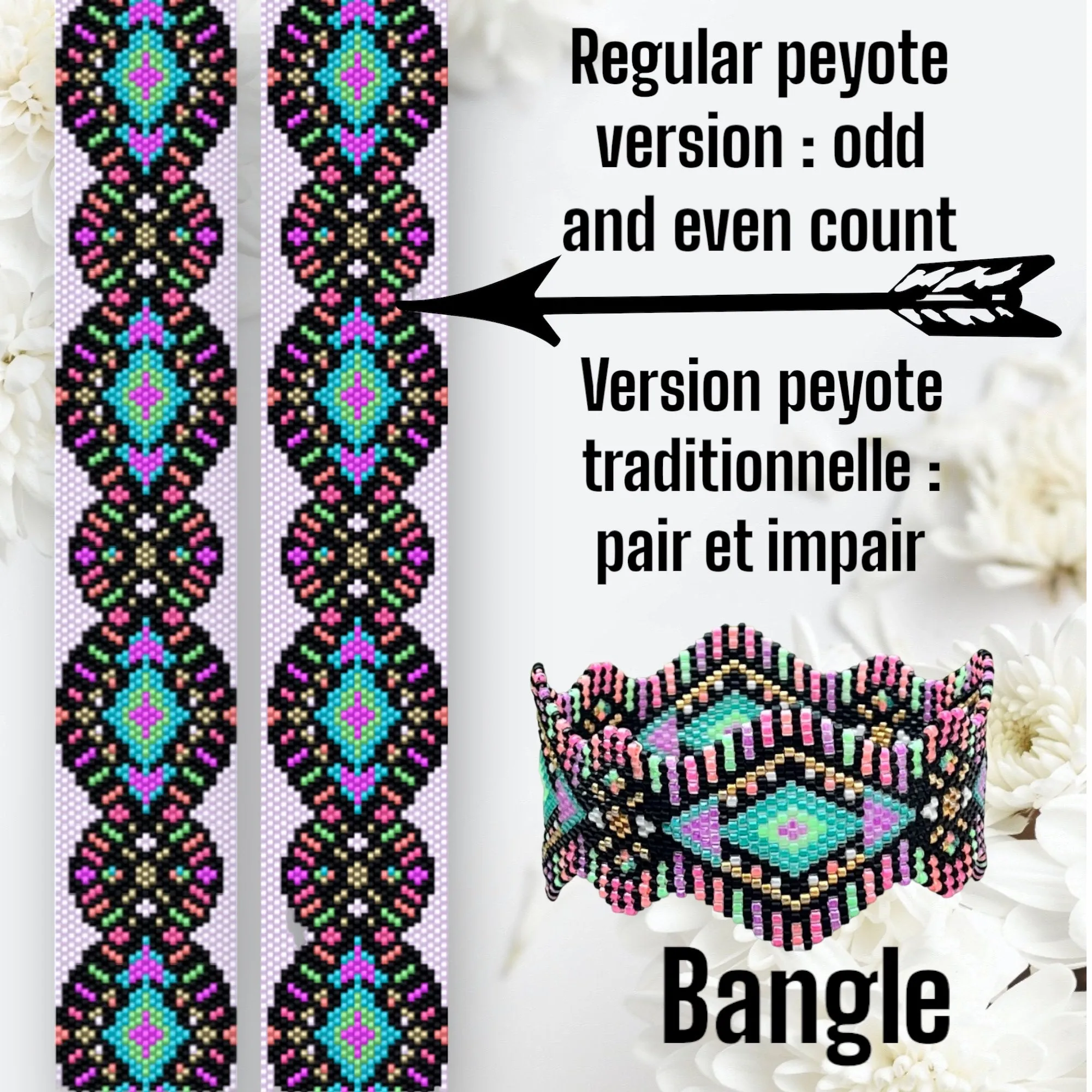 DIY Vertical Peyote Pattern - Bracelet YOPAL2