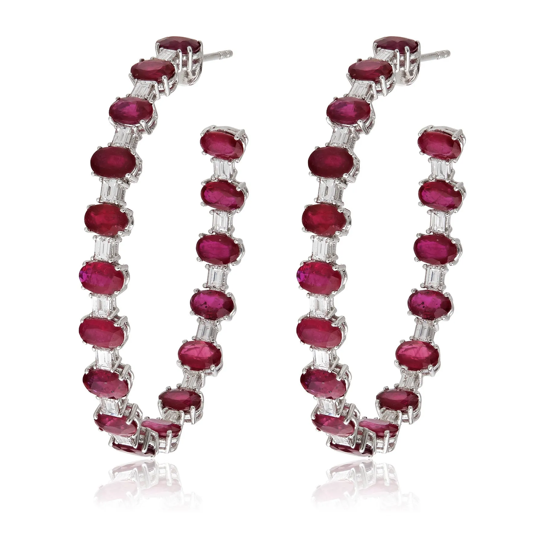 Dolce Ruby Hoop Earrings