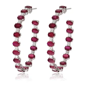 Dolce Ruby Hoop Earrings