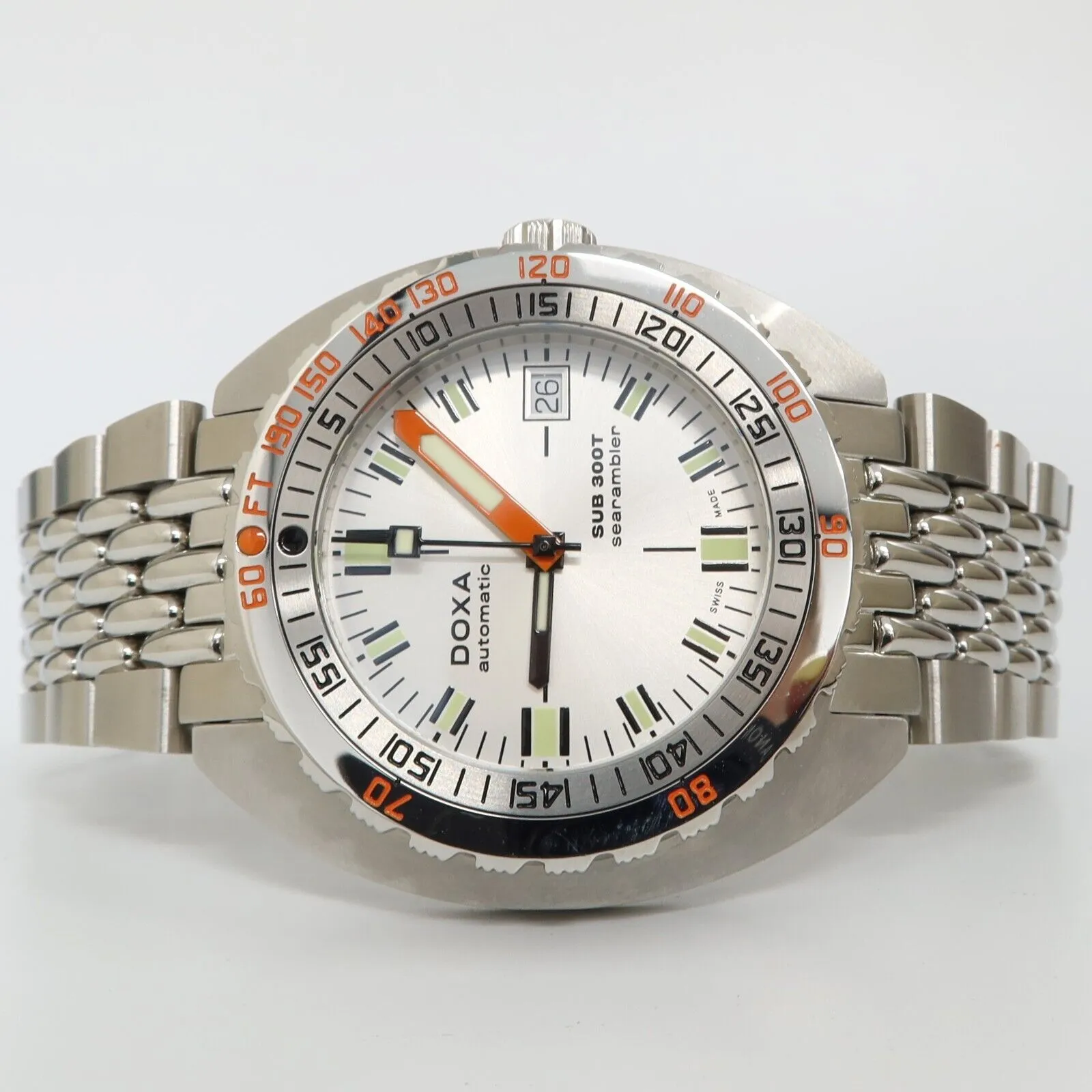 Doxa Sub 300T Searambler Silver Dial Stainless Steel Automatic 840.10.021.10