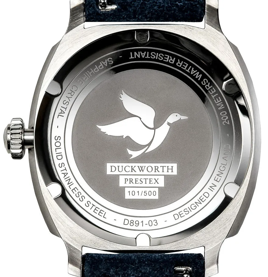 Duckworth Prestex Verimatic Blue Fume Brown Leather Watch