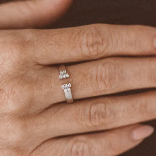 Duo CZ Gap Ring