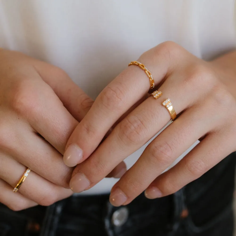 Duo CZ Gap Ring