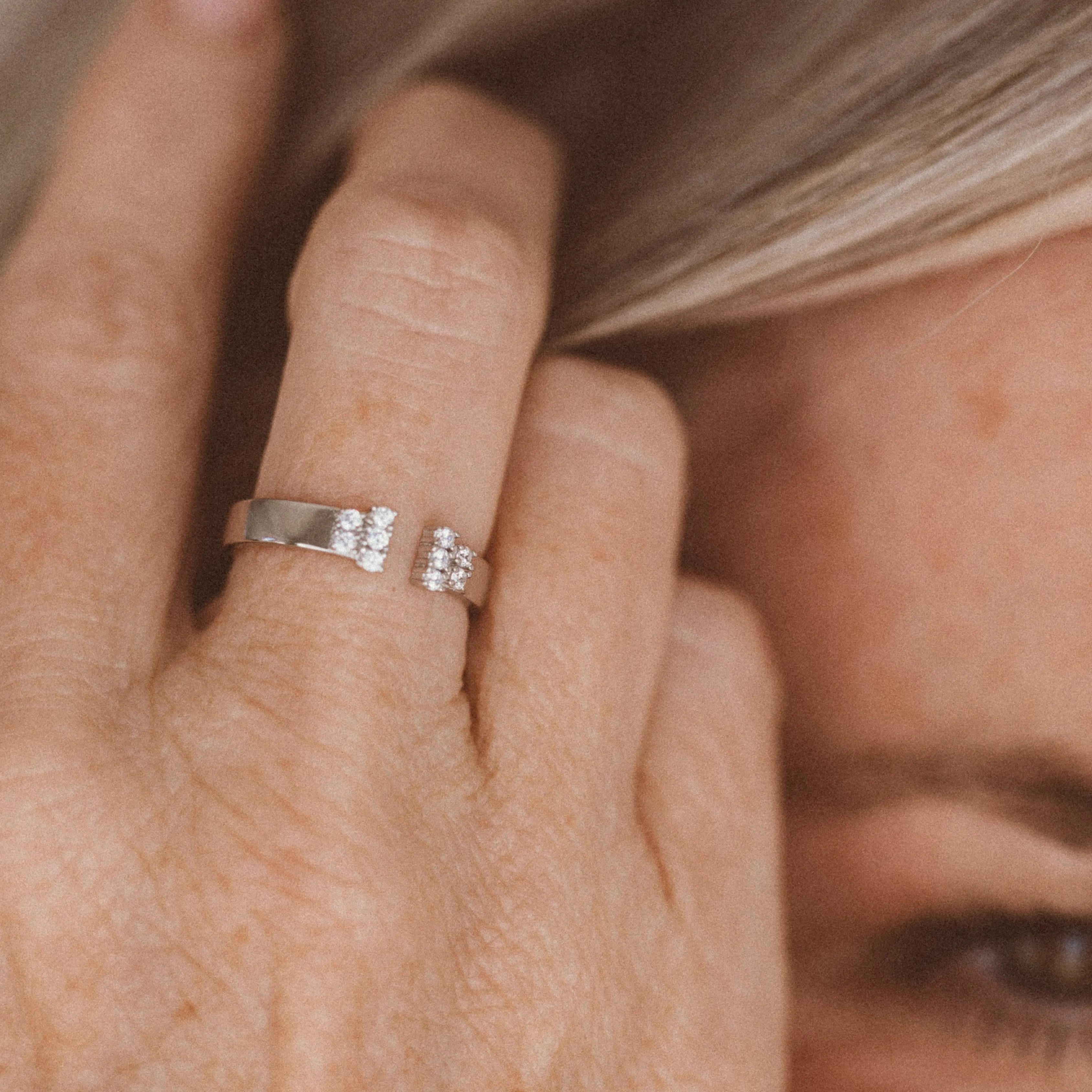 Duo CZ Gap Ring