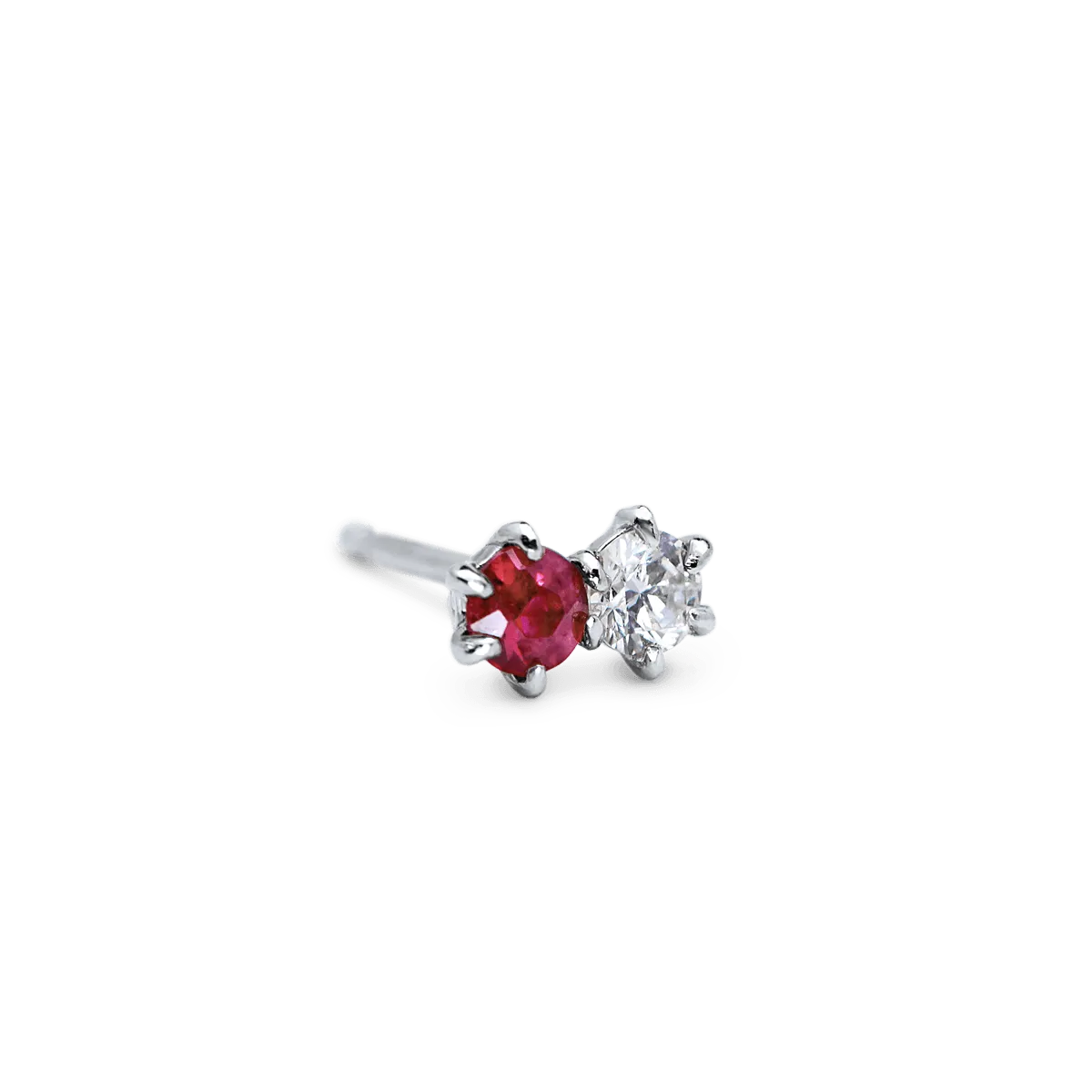 Duo Ruby & Diamond Stud