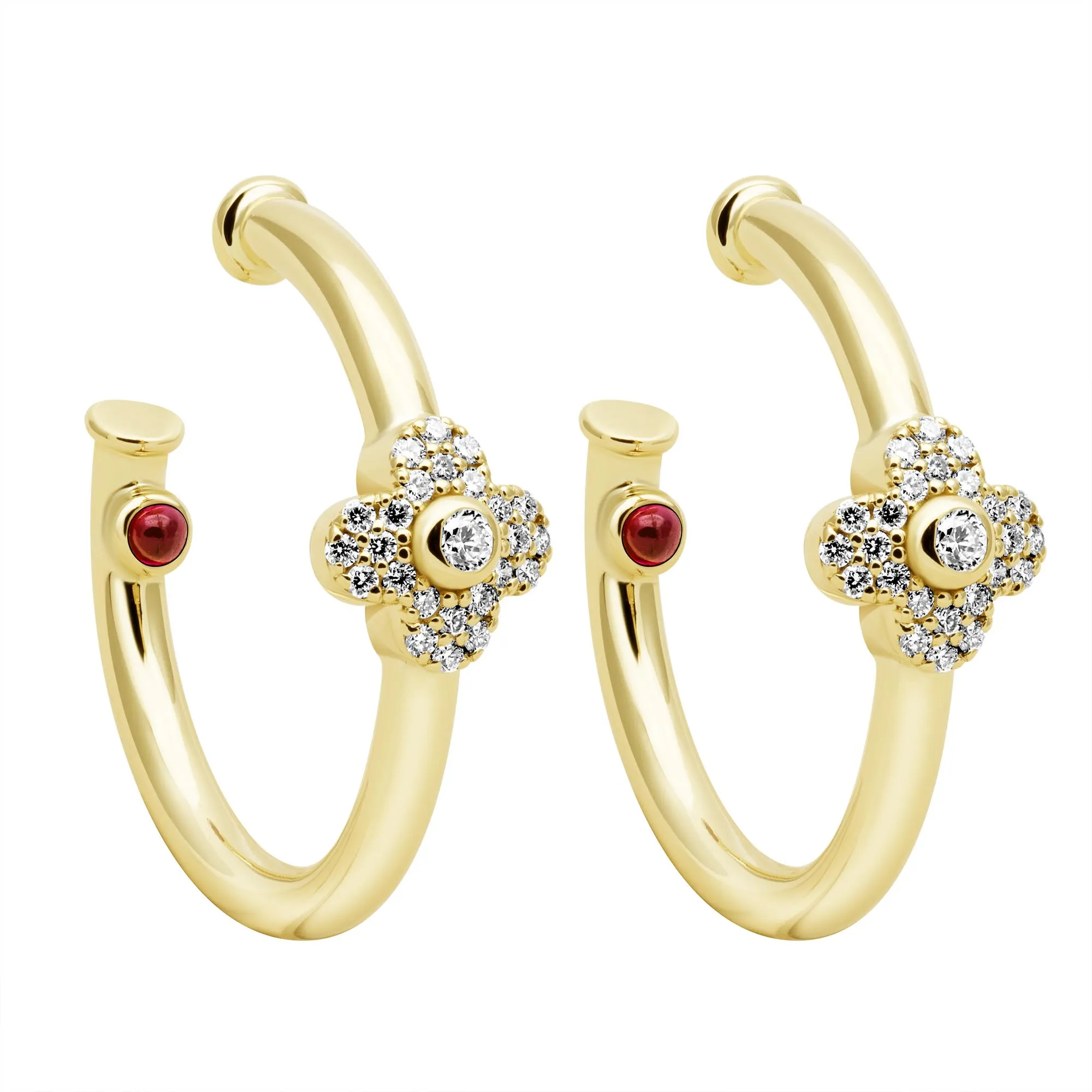 Earrings - Diamond & Ruby