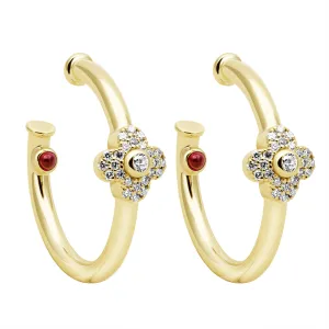 Earrings - Diamond & Ruby