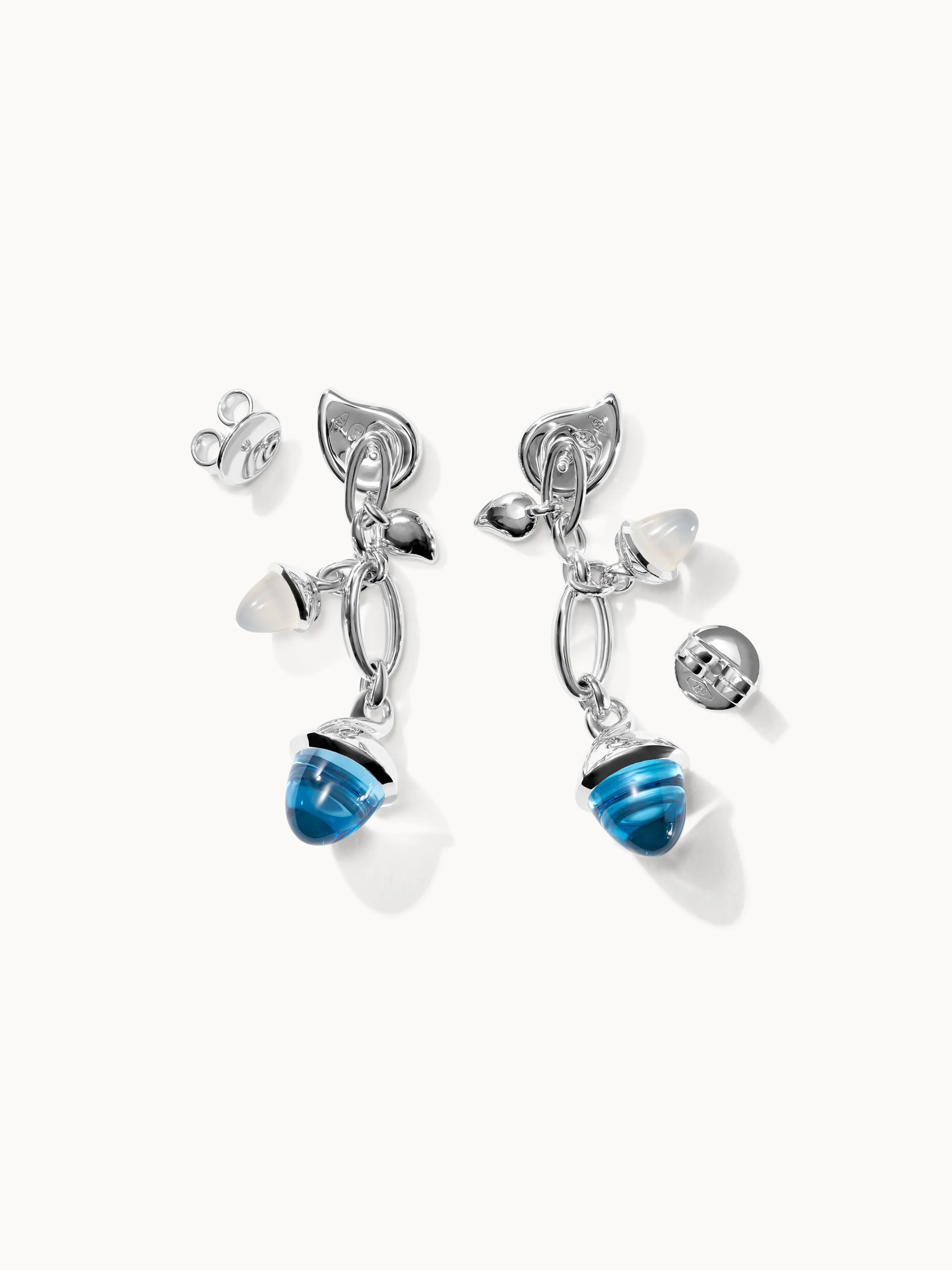Earrings MIKADO Dangling 2 Acorns - 'Ocean' 'Ocean'