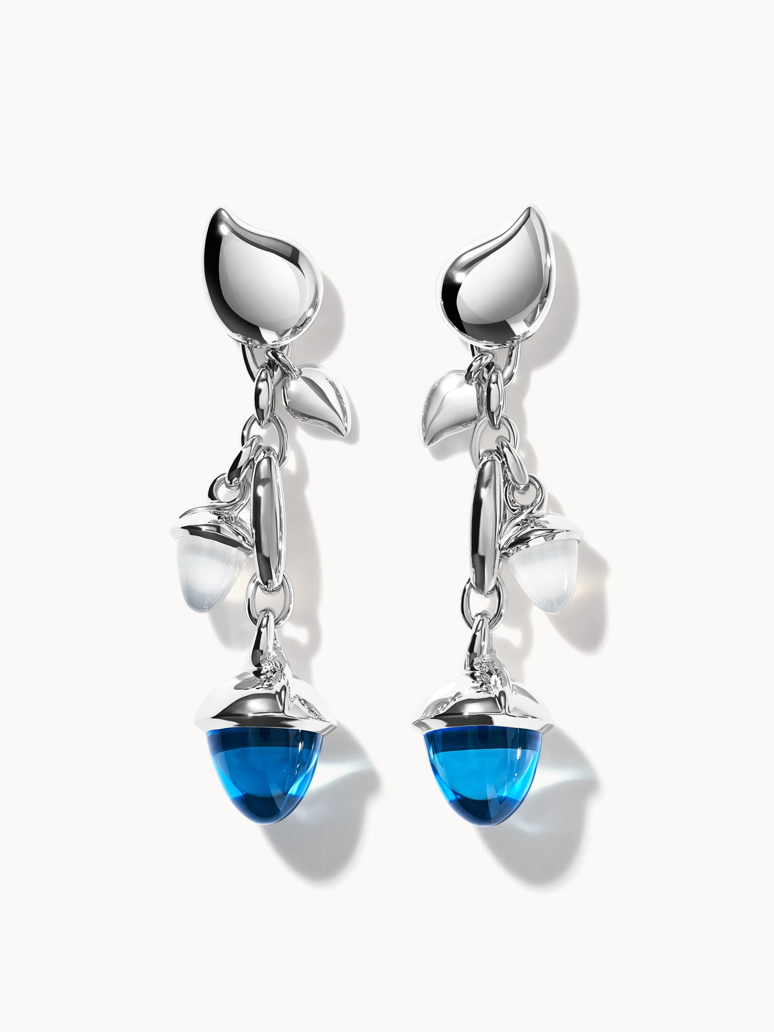 Earrings MIKADO Dangling 2 Acorns - 'Ocean' 'Ocean'