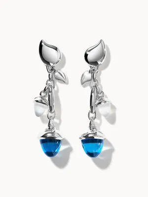 Earrings MIKADO Dangling 2 Acorns - 'Ocean' 'Ocean'
