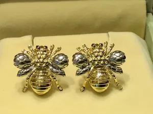Earrings - Ruby & Diamond
