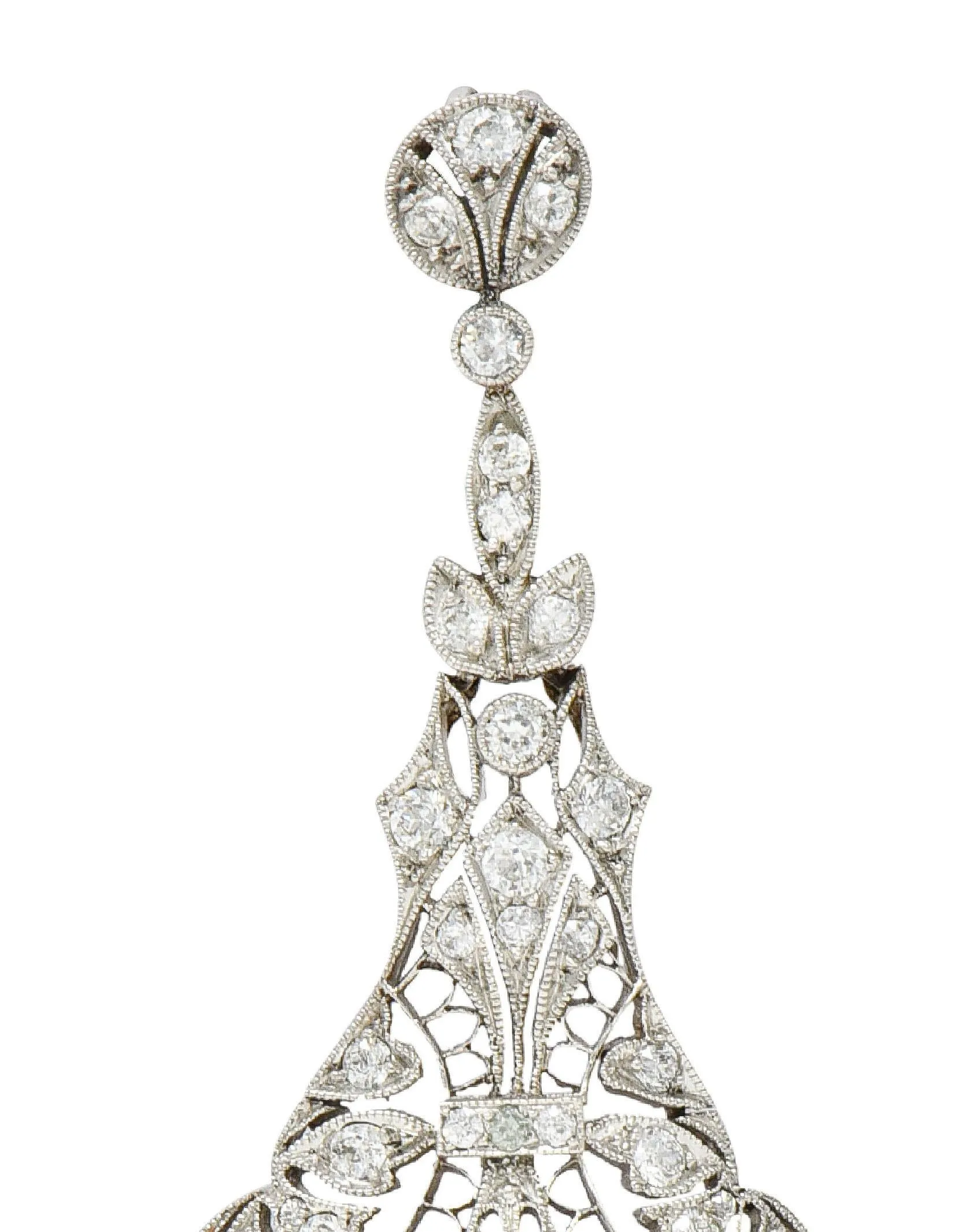 Edwardian 9.64 CTW Diamond Sapphire Ruby Heart Shaped Black Opal Foliate Antique Pendant