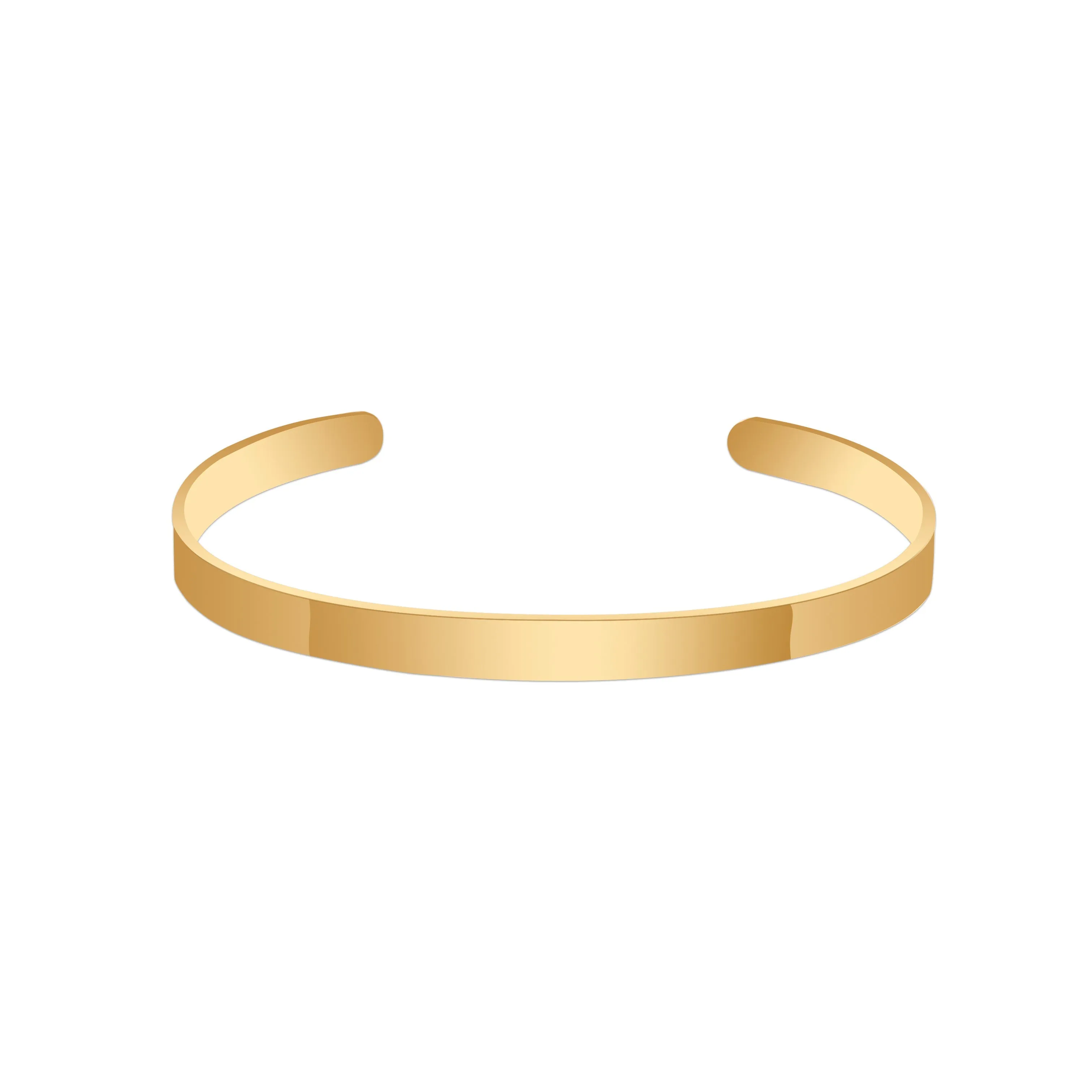 Elegant Stainless Steel Bangle – Gold-Coloured