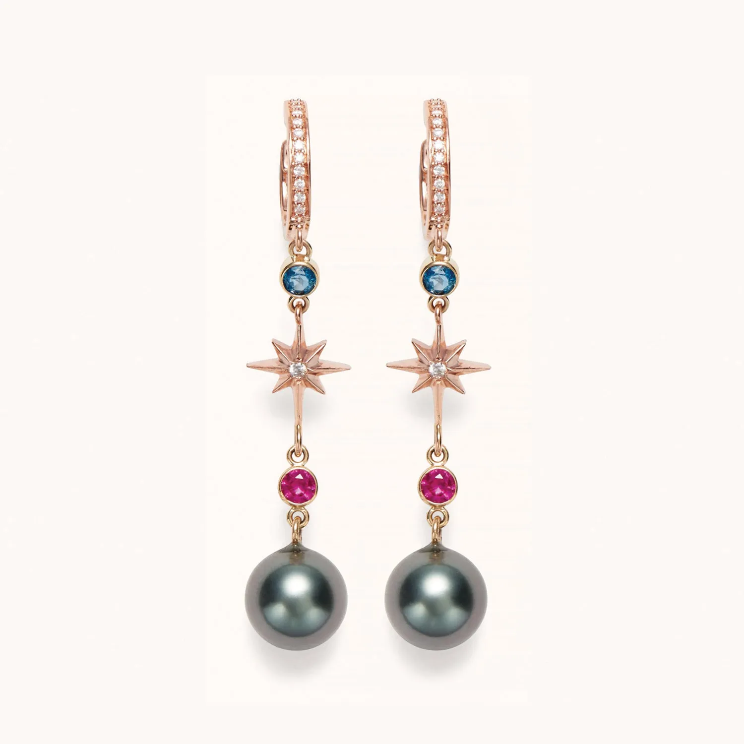 Elixir Earrings Blue Topaz