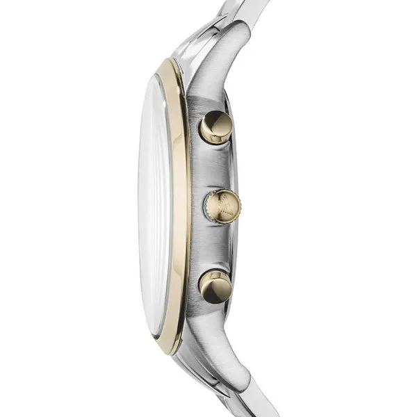 EMPORIO ARMANI Dress Two-Tone Stainless Steel Silver Dial Quartz Watch for Gents - AR11076