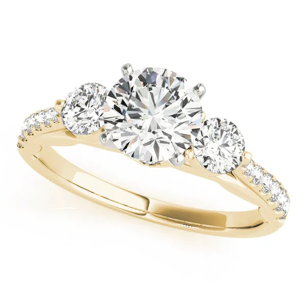 Engagement Rings 3 Stone Round - TN50574-E