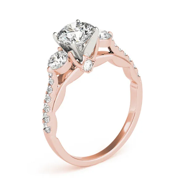 Engagement Rings 3 Stone Round - TN50574-E