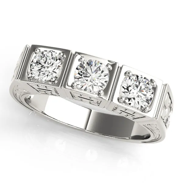 Engagement Rings 3 Stone Round - TN82291
