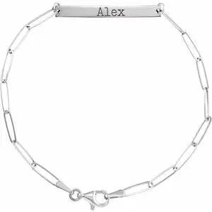 Engravable Bar 7" Bracelet BRC903