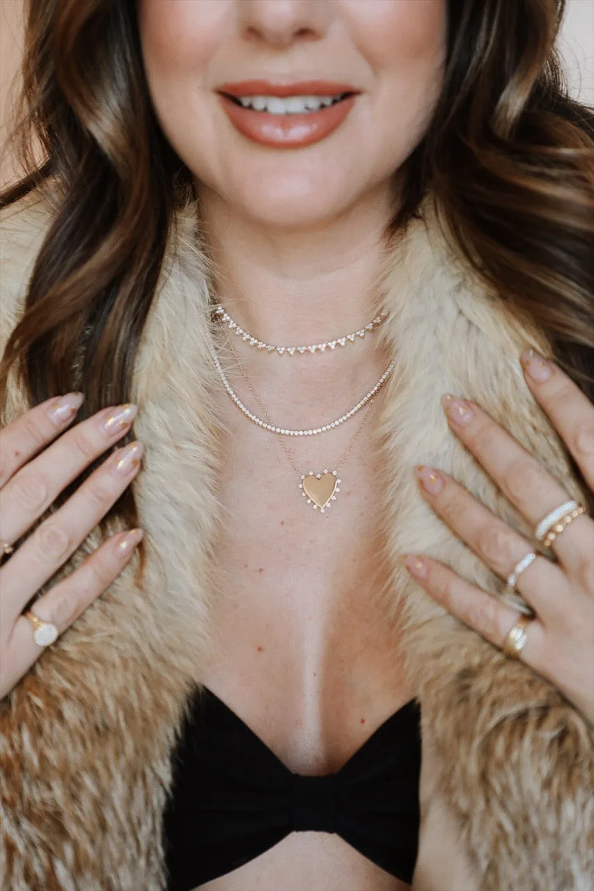 Engravable Goddess Heart Necklace