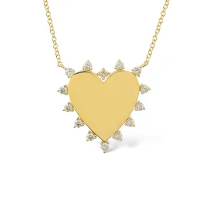 Engravable Goddess Heart Necklace