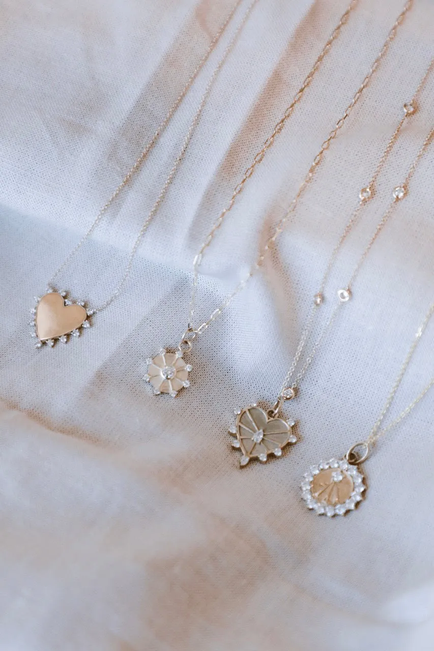 Engravable Goddess Heart Necklace
