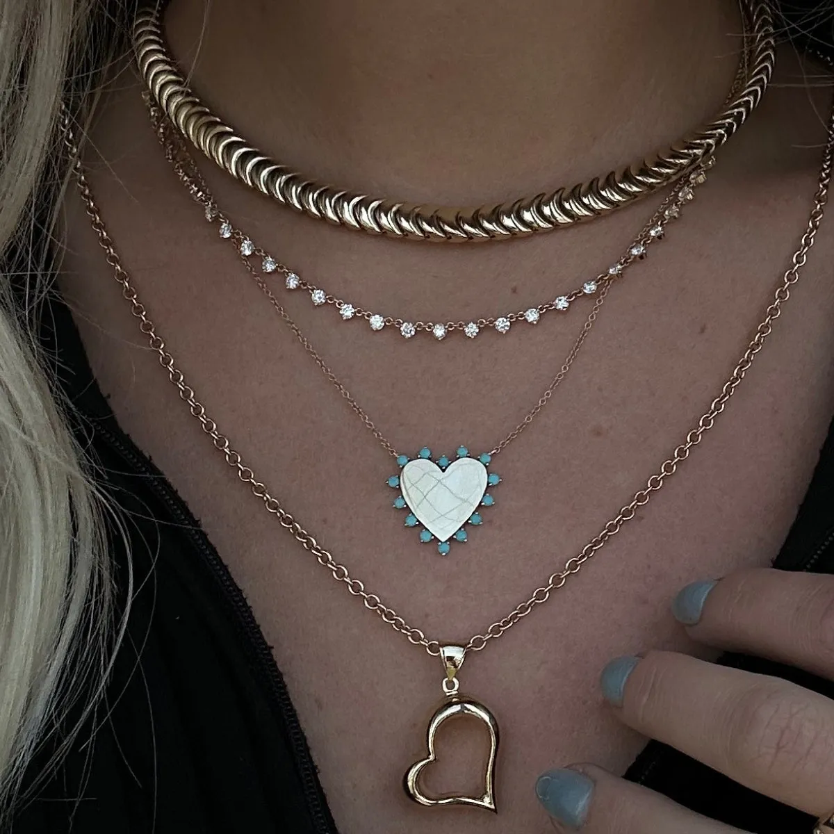 Engravable Goddess Heart Necklace