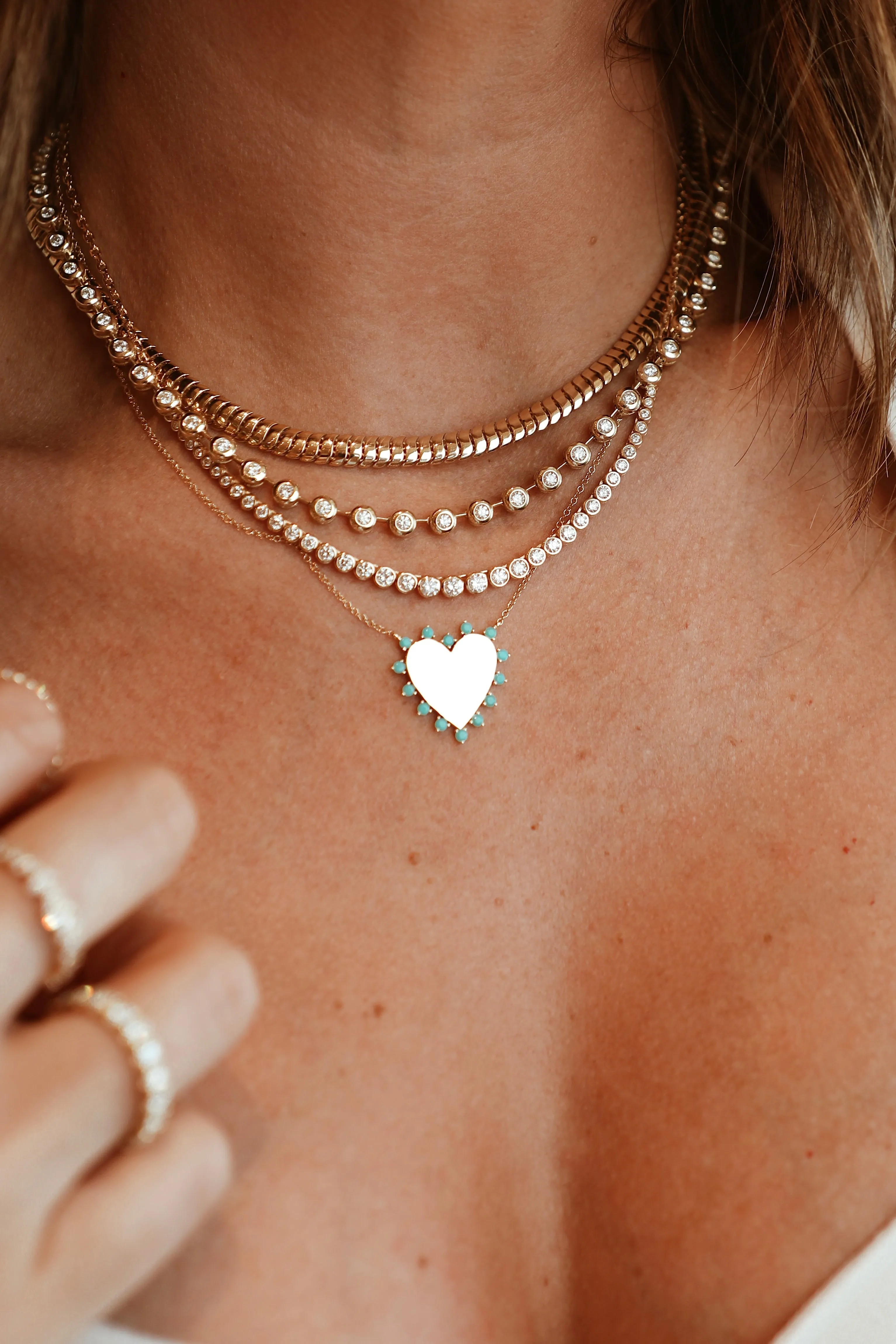 Engravable Goddess Heart Necklace