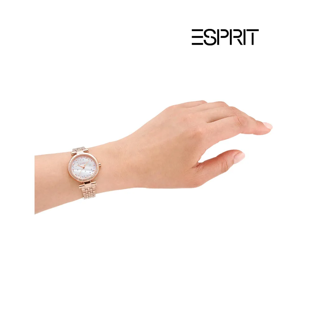 Esprit Laila ll Ladies White Dial Rose Gold Watch