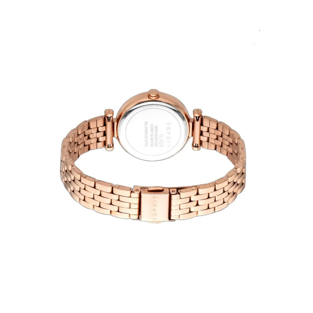 Esprit Laila ll Ladies White Dial Rose Gold Watch