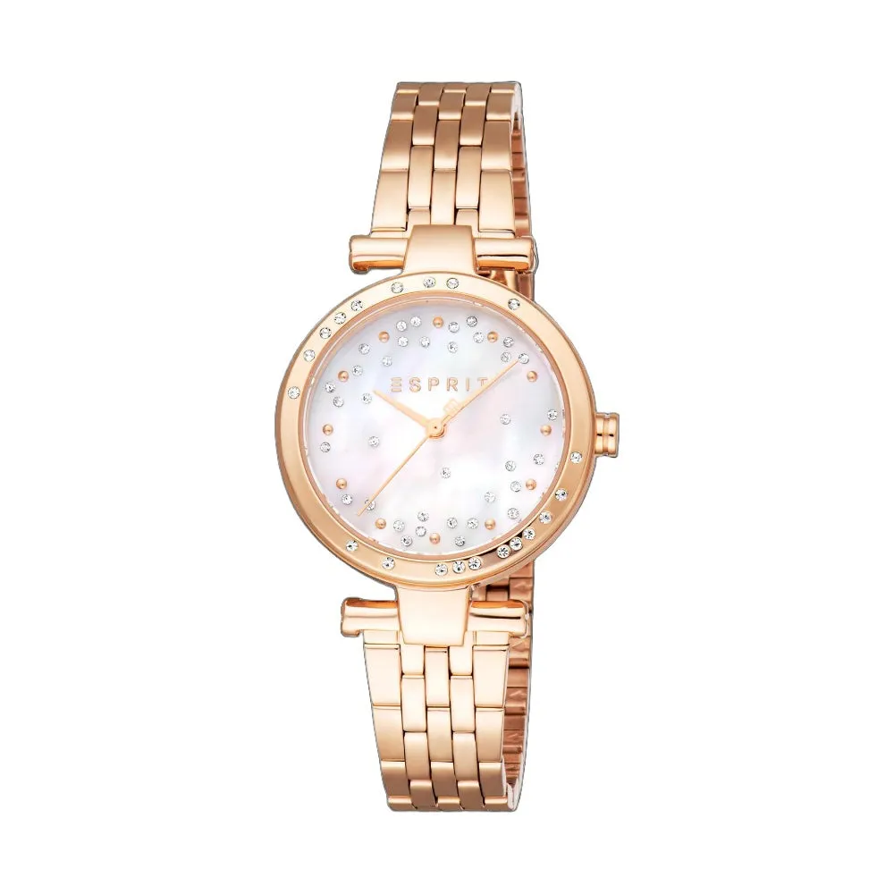 Esprit Laila ll Ladies White Dial Rose Gold Watch