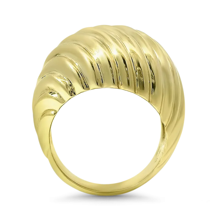 Estate 14k Yellow Gold Twisted Domed Ring