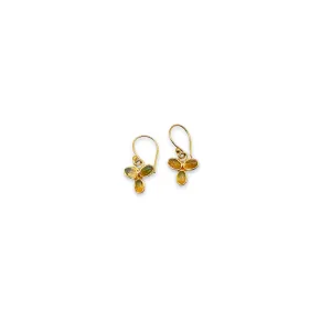 Ethiopian Fire Opal Floret Earrings
