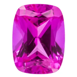 FAB Lab-Grown Antique Cushion Pink Sapphire Stone Size