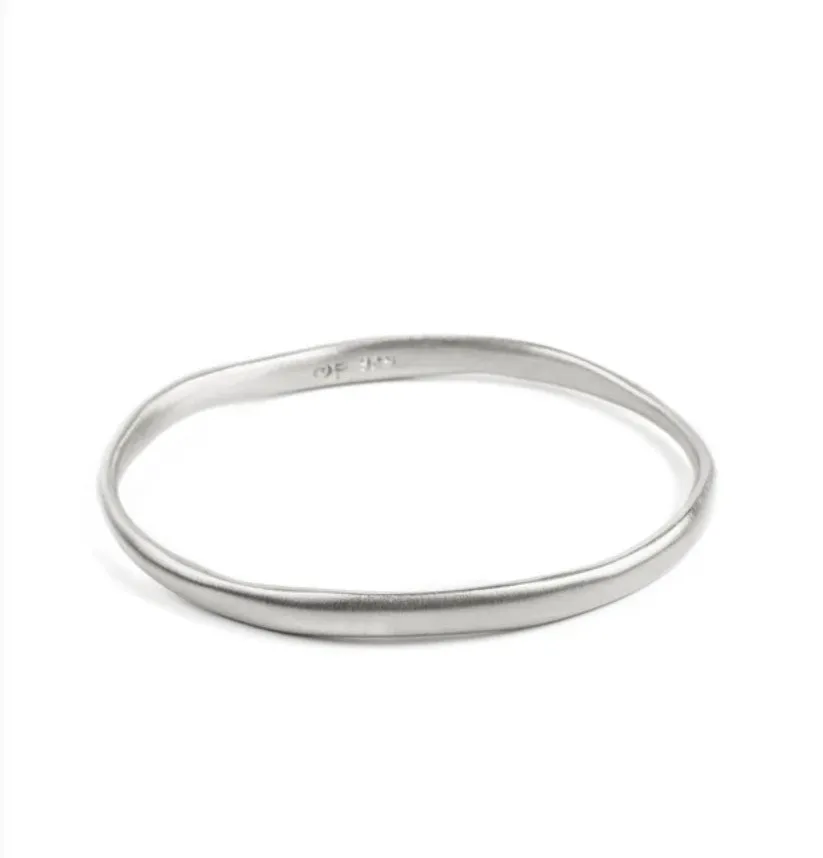 Fairley Brushed Bangle - Silver