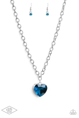 Flirtatiously Flashy Blue Paparazzi Necklace