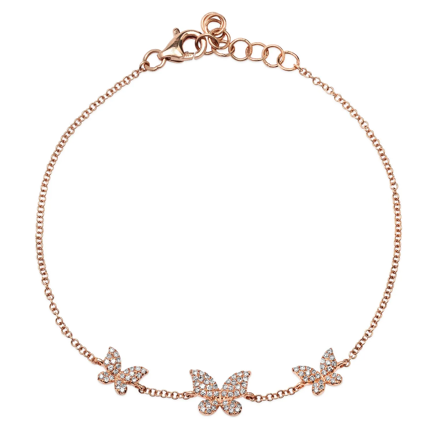 Flutter Butterfly Diamond Bracelet
